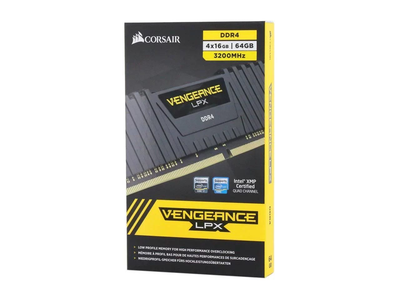 Desktop PC 3200 16GB) x CORSAIR LPX DDR4 Model (PC4 RAM (4 64GB Memory Vengeance 288-Pin 25600) CMK64GX4M4E3200C16