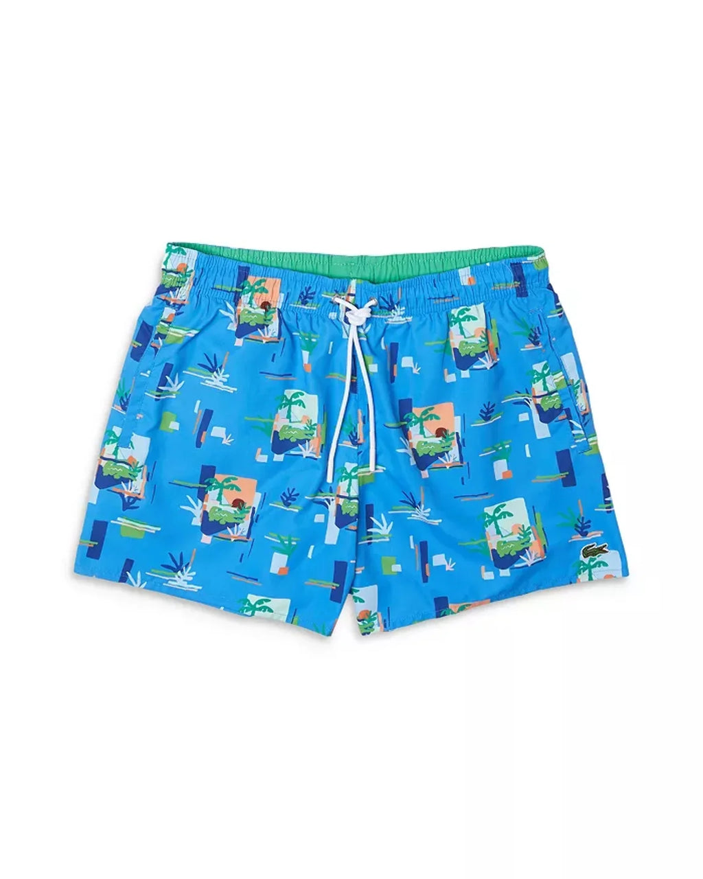 Swim Trunks Drawstring Mens Printed Lacoste