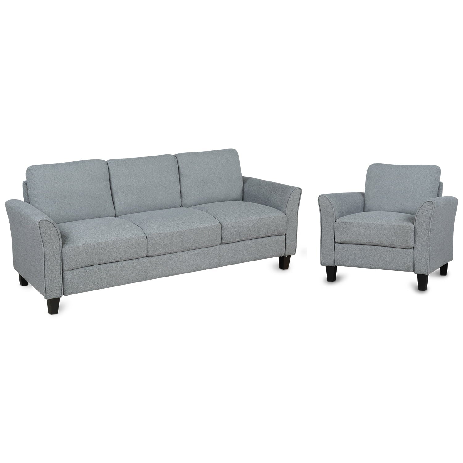 (Gray) Room Anself Living 3-seat and chair Sofa Furniture