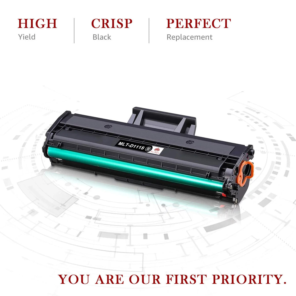 4-Pack 111S Tonerkingdom MLT-D111S for Compatible Toner Laser (Black) Replacement Ink M2020W M2070W M2070FW Printer with Xpress Work