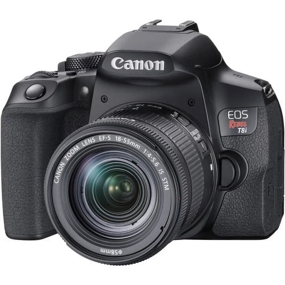 f/8.0 Canon Kit+Lens Camera 18-55mm+500mm Cards(18PC) Starter EOS Lens Telephoto T8i T-mount+COMMANDER Filters+CASE+64Memory for Rebel with