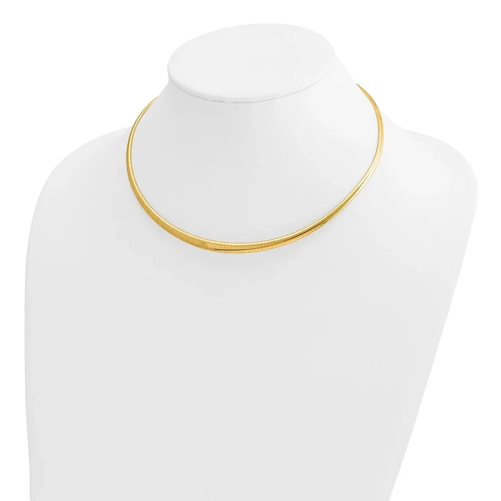 Graduated 14k Necklace Polished 3/6mm QODG6-16 Omega