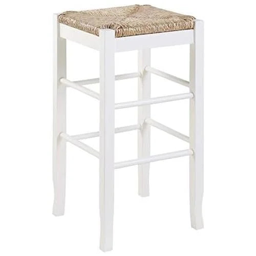 Stool Of Rush 2 Stationary White 29" In Square - Bar Set