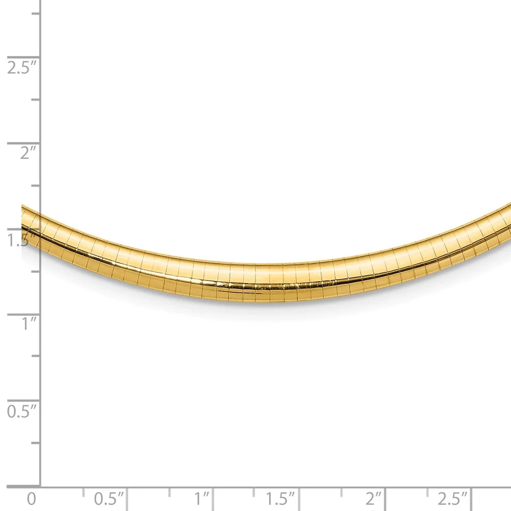 Graduated 14k Necklace Polished 3/6mm QODG6-16 Omega