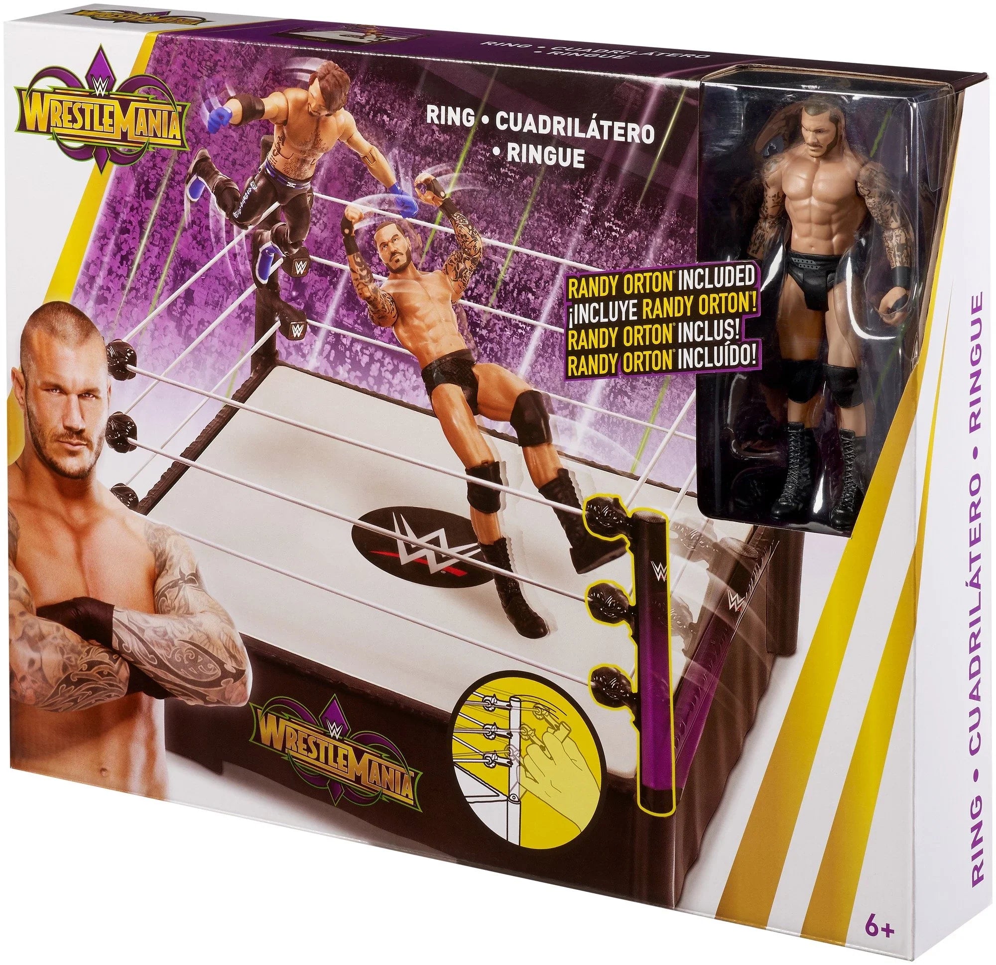 [Includes Playset Wrestlemania Orton] Randy Ring WWE Wrestling