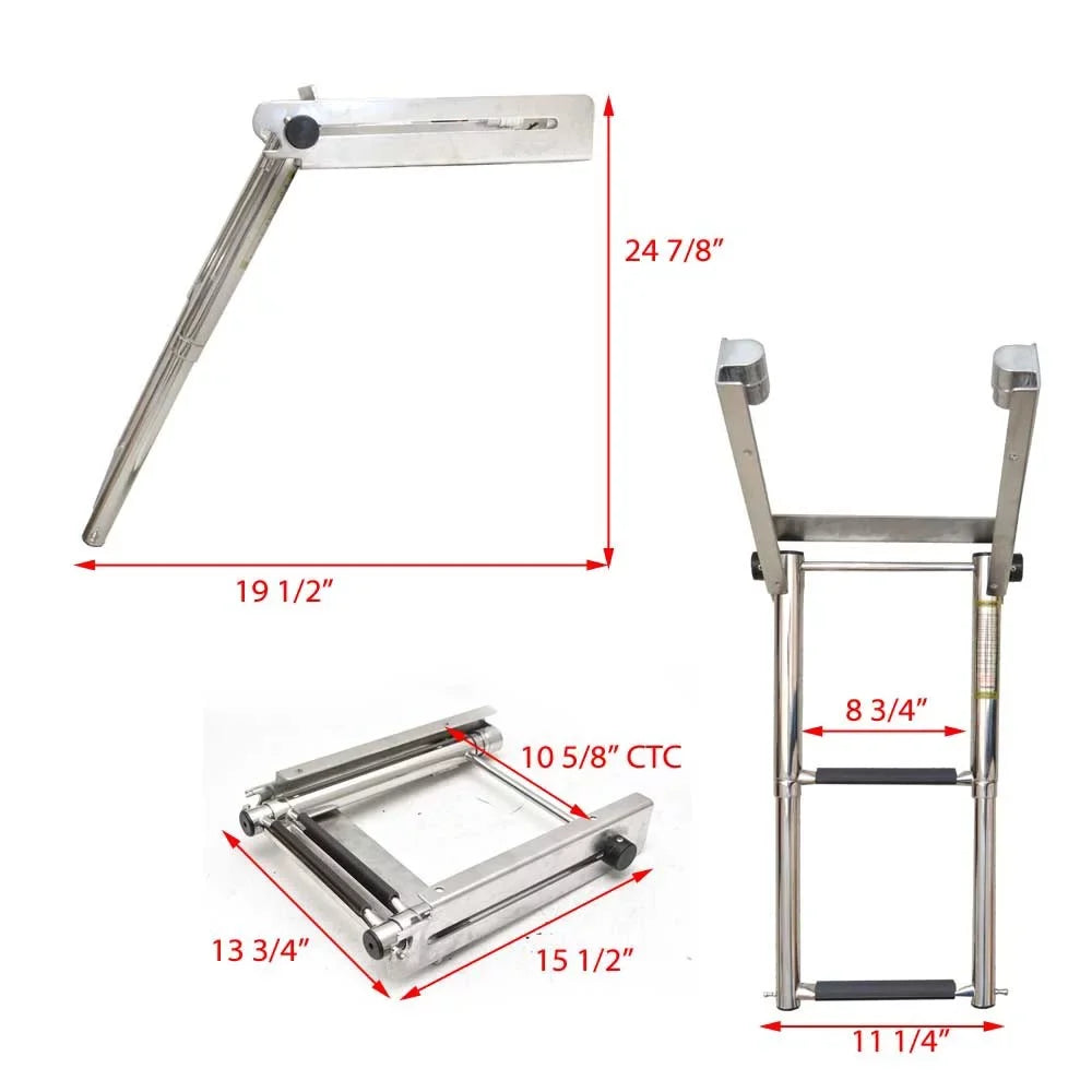 Challenger Stainless Under Boat 2 LTS-3 Ladder Mount Step | Hardware