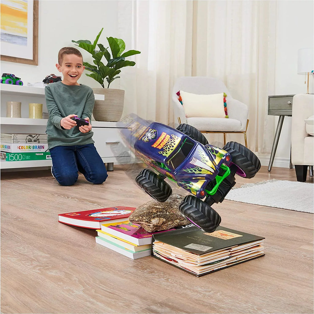 Toys Boys Monster Scale Remote and Control Monster Force, Kids 1:15 Jam, Car, Freestyle Digger Adults, Official Grave for Truck