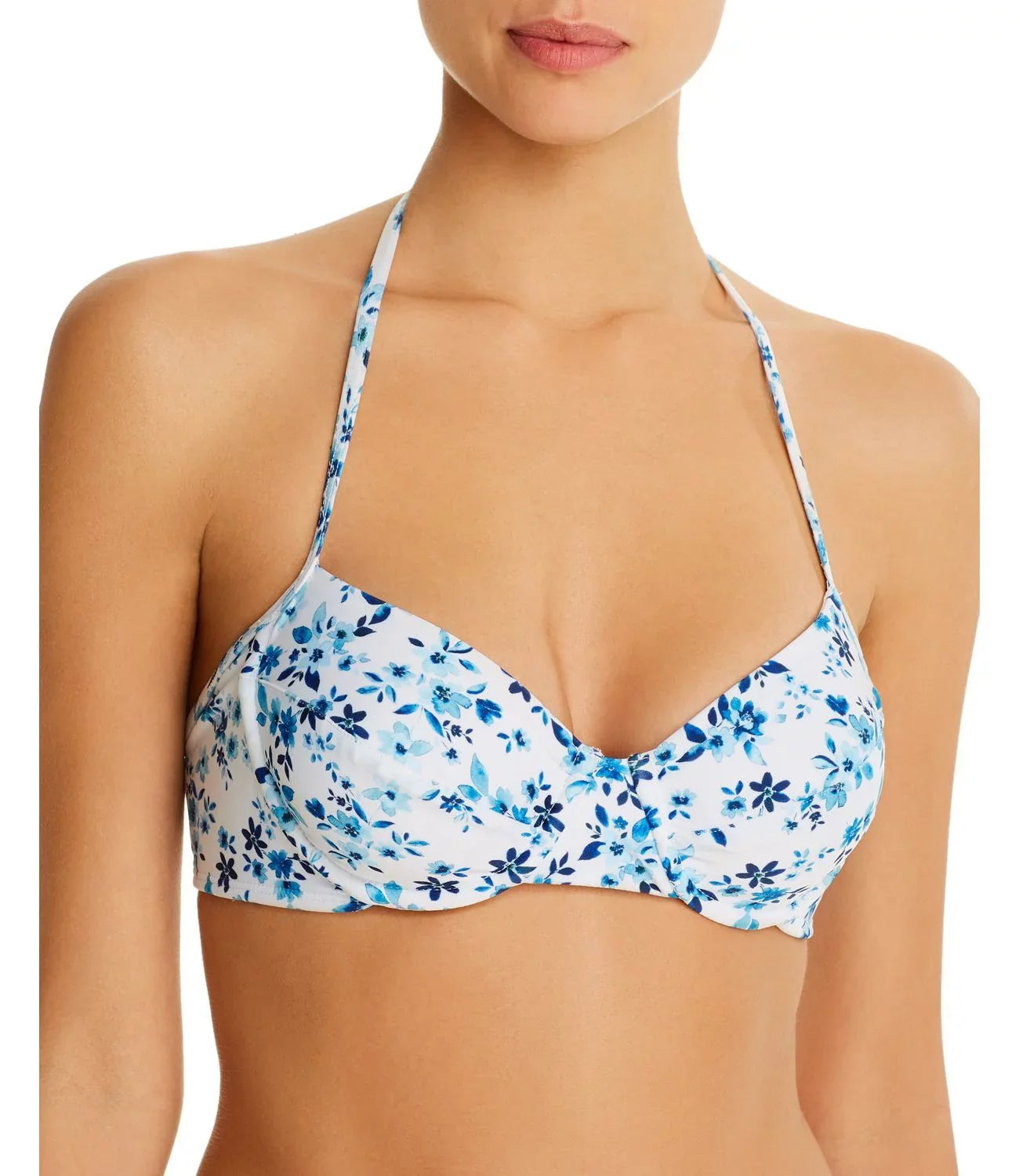 Bra Starboard Top, Halter Bikini Shoshanna Floral B White,