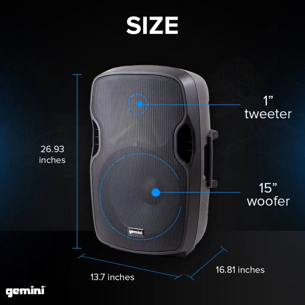 Speaker Package PA Dual Complete Gemini PA-SYS15