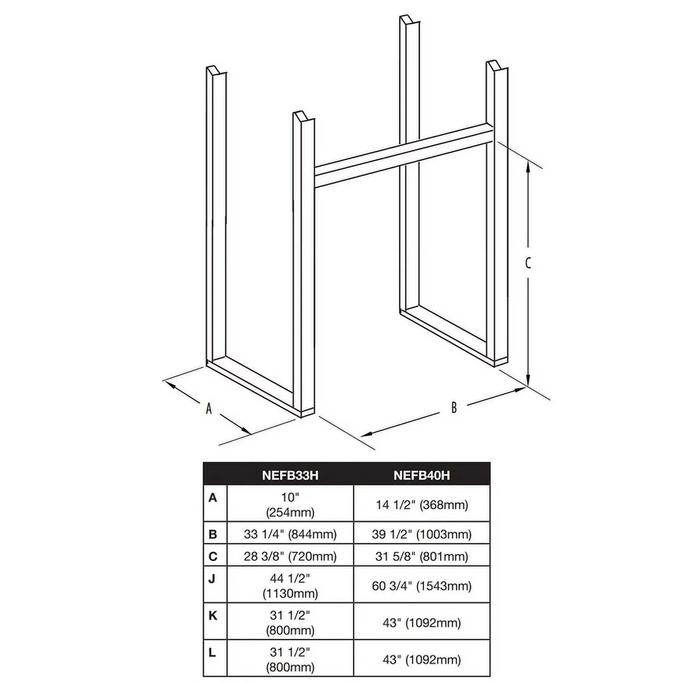 40 Built-in Napoleon Electric in. Firebox Insert