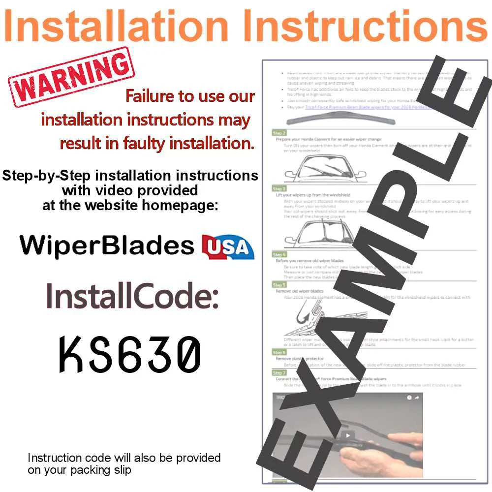 3) Wiper Blades 2018 w/Rear of (Set Wiper Toyota Highlander