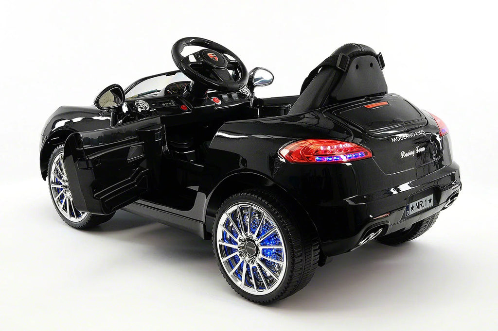 12V Ride-On R/C with Remote Kiddie Car | Metallic Electric Parental Roadster Kids Black