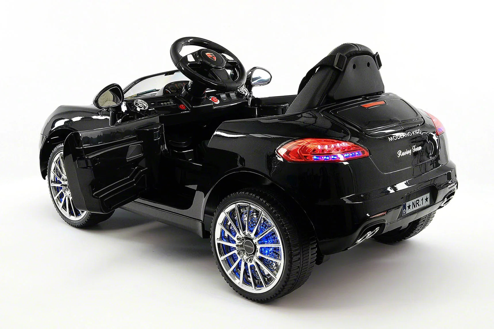 12V Ride-On R/C with Remote Kiddie Car | Metallic Electric Parental Roadster Kids Black