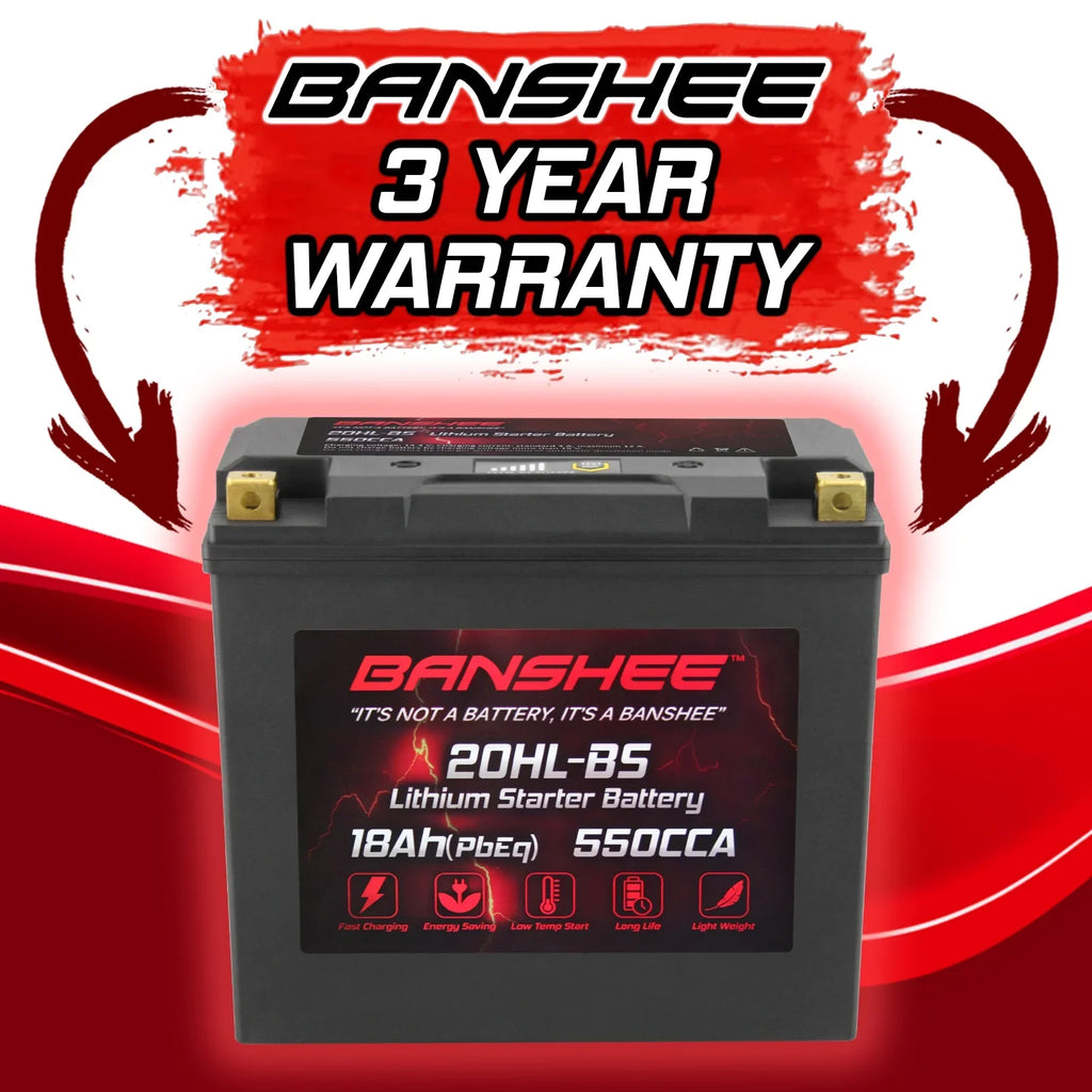 Deluxe Battery LiFePO4 Motorsports Compatible 2002 to V92TC 2002 Cruiser Victory with YTX20L-BS Banshee Touring