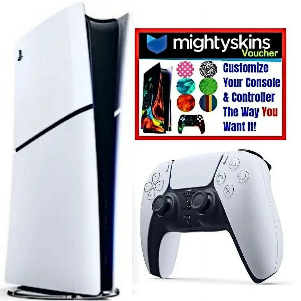 5 (PS5) - Slim Skin Digital Edition W/ Code PlayStation Mightyskins Console Bundle Voucher Custom