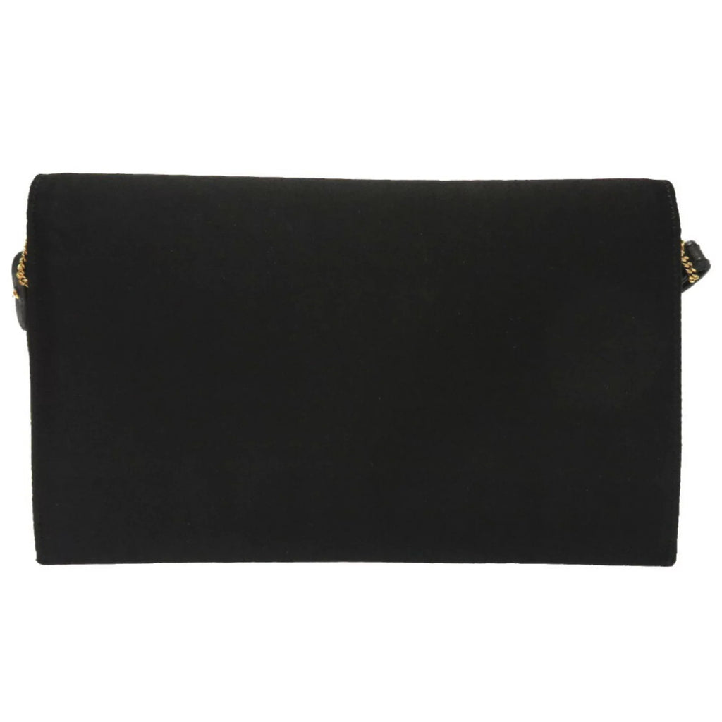 Cooktail Gold Bag Hermes 0034 Pre-Owned hardware Shoulder HERMES Black Satin (Good)
