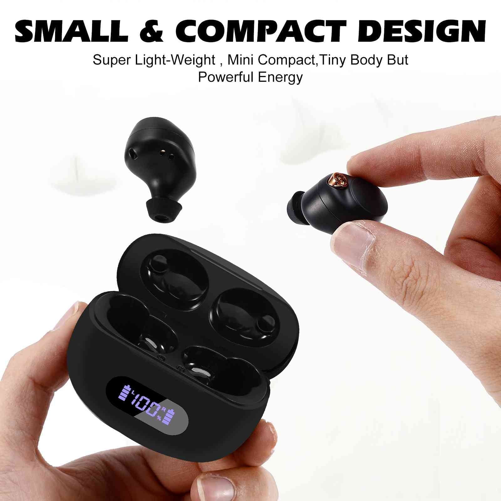 Charging Bass Case, Bluetooth Tab Black, Balanced, Connect, Resistance, True UrbanX 5.2 liquid with + Wireless Compatible Bluetooth V7 Boost Connection, IPX5 Dual Earbuds