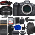 Card, Camera Bundle Mirrorless 50mm with f/1.8 Includes: Battery RF Starter Memory Canon & Lens Ultra Ultimaxx 64GB EOS Much R6 STM More Replacement -