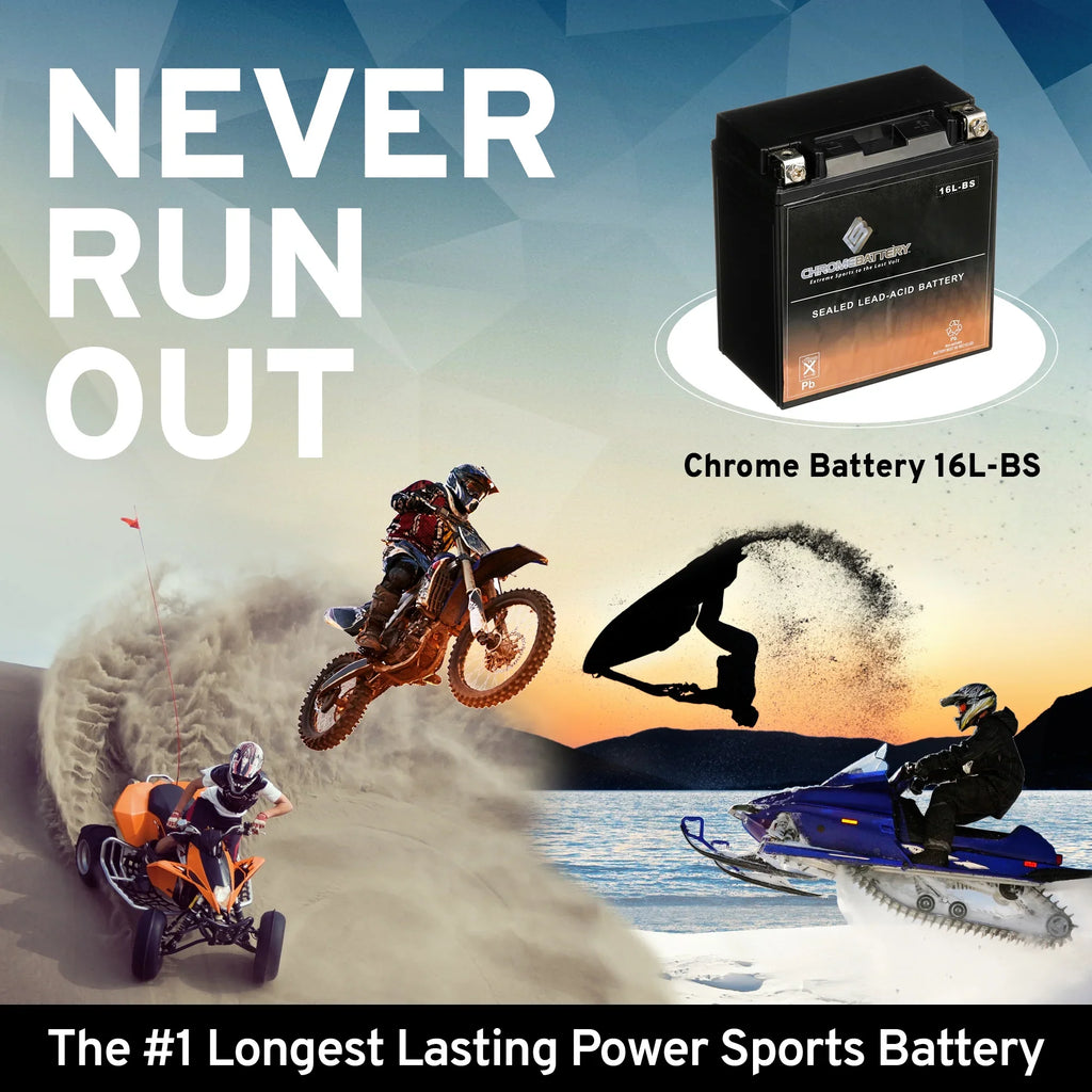 Ah, Yamaha CCA) Runner Wave 230 Chrome (16L-BS Jet Ski Battery 2005 Volt,14 for YTX16L-BS 12 Battery