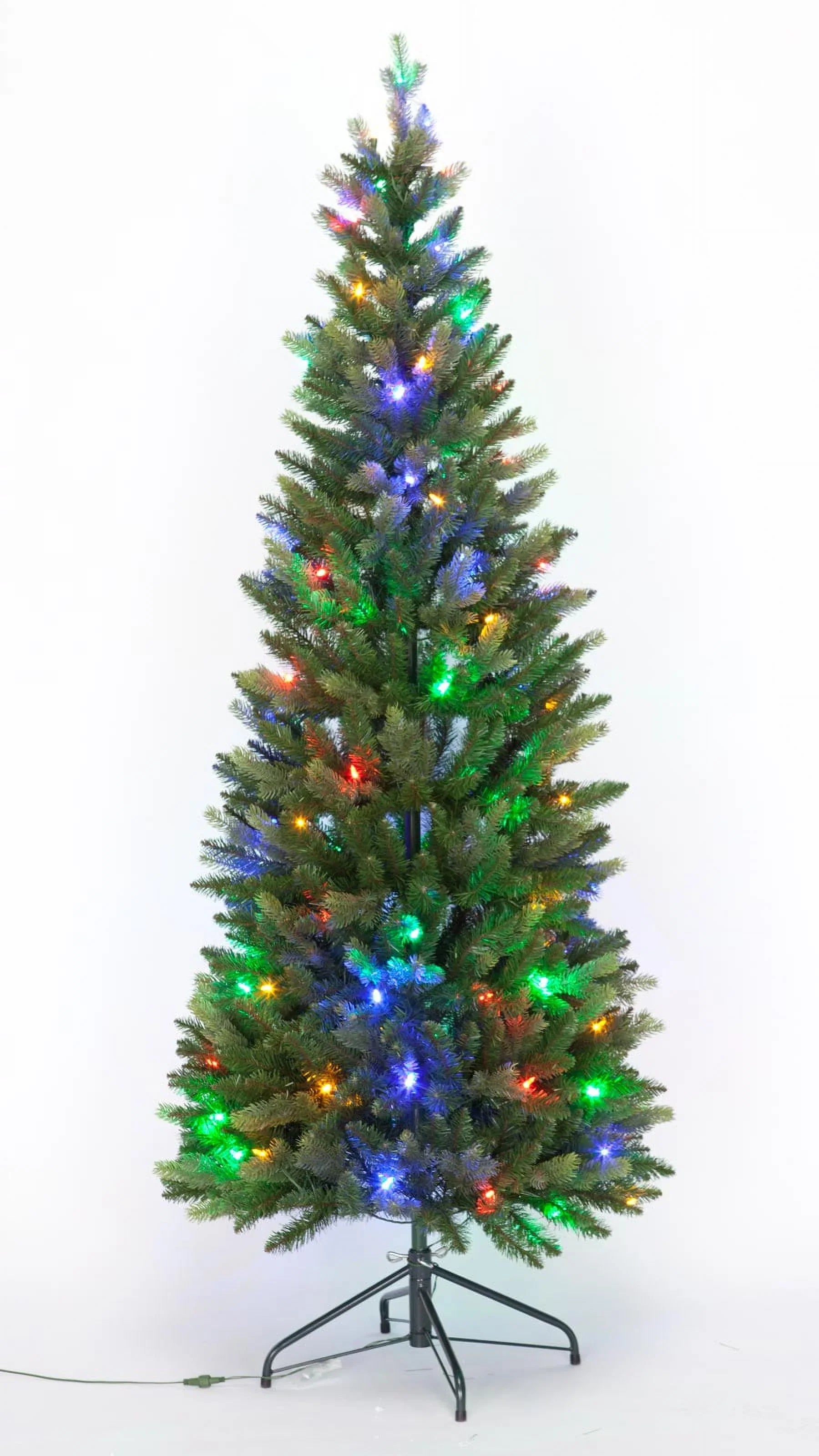 Changing Peak Pre-Lit Fraiser-Like White Christmas Tree, 6-Foot and Lights Holiday LED Multi Color Colored