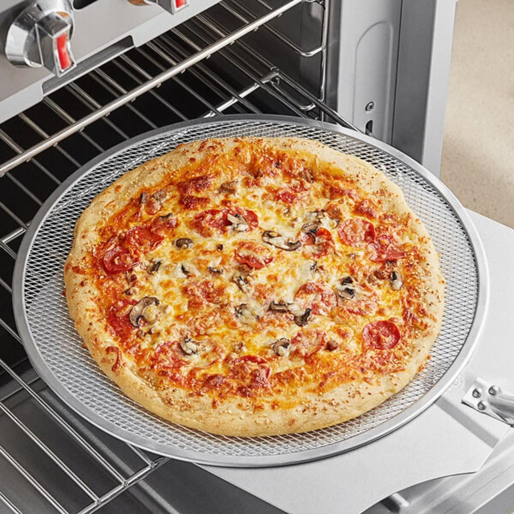 Tray Aluminum Kitchen Screen Pizza Home Baking Seamless Pizzeria Rim- & Pizza Tray Round Bakeware Restaurants Pizza of Baking 2 Round TrueCraftware- 18” Screen Pan Set for
