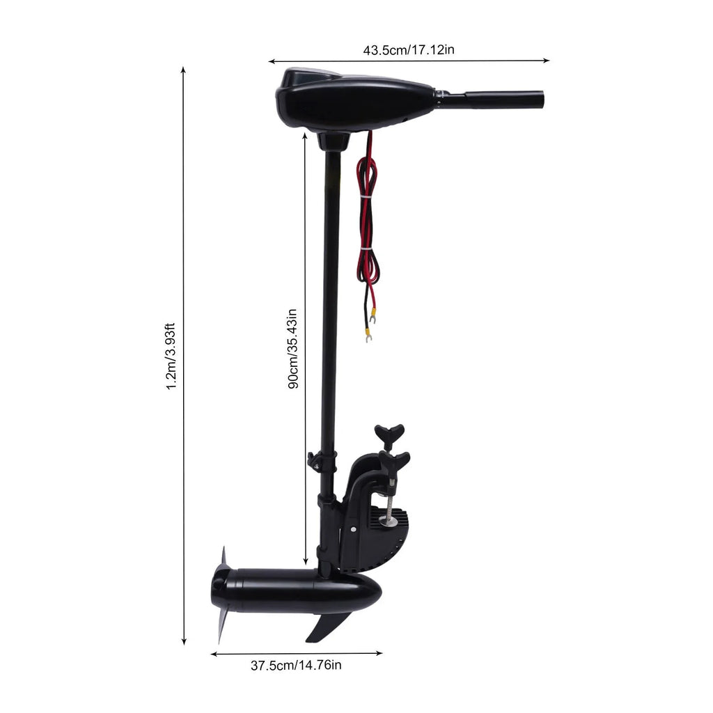 Electric 12V Motor Motor Boat Fishing Outboard 80Lbs Engine 1.2HpThrust Trolling