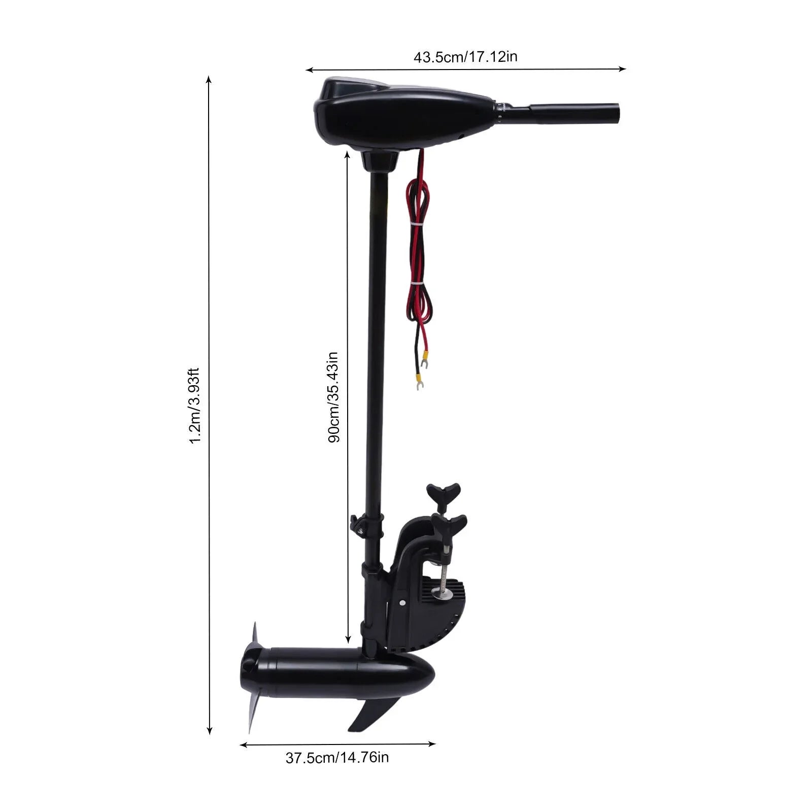 Electric 12V Motor Motor Boat Fishing Outboard 80Lbs Engine 1.2HpThrust Trolling