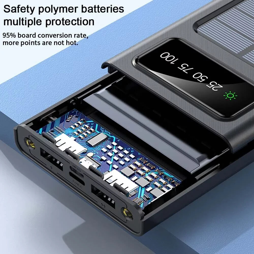 9000000mAh Portable External Bank Power Waterproof Solar Battery Charger