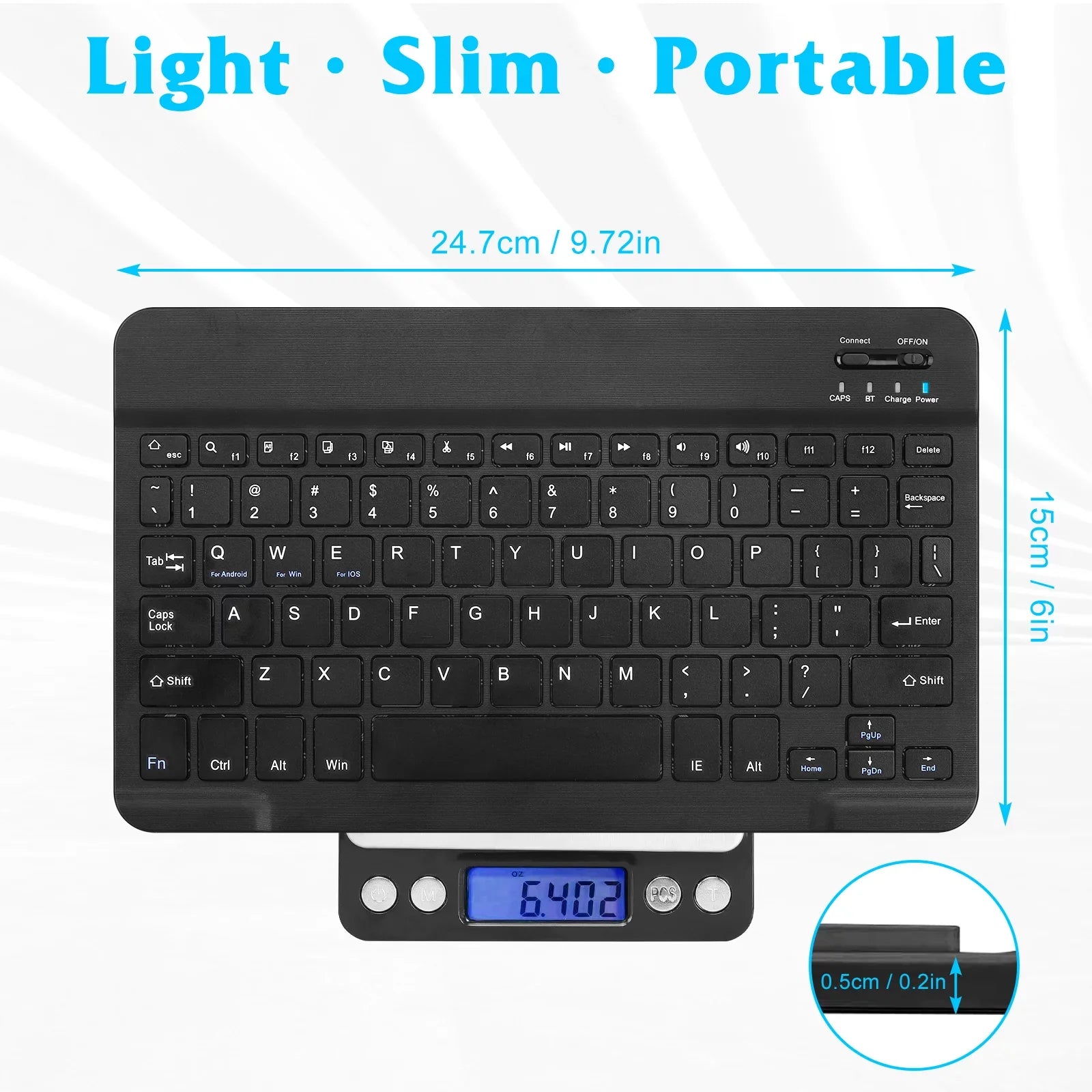Bluetooth Rechargeable Ergonomic Black Enabled Ultra Combo Bluetooth Pro and Mouse Keyboard Keyboard All - Slim and Axon 30 5G and Mac/Tablet/iPad/PC/Laptop ZTE Onyx Full-dimension Mouse for