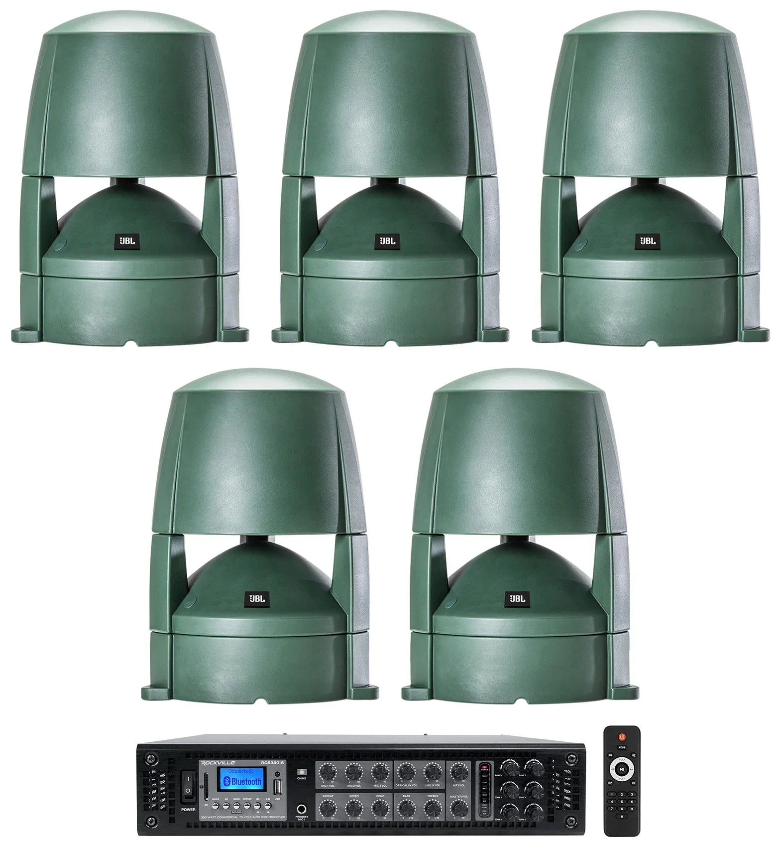 '+ 8" Landscape (5) 70v 88M CONTROL JBL Speakers Commercial exterior Amplifier