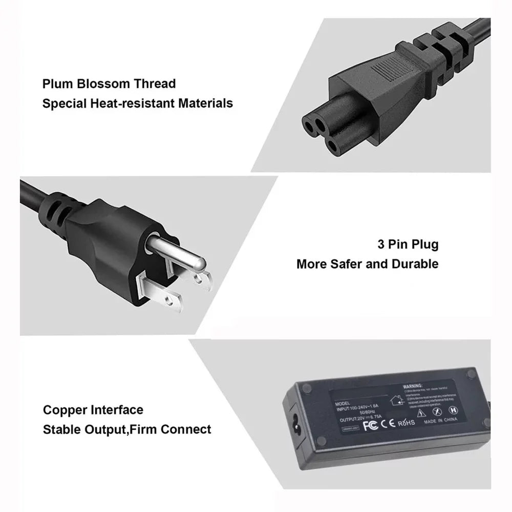 Y520-15IKB Power Charger Y520-15IKBN Adapter 135W Cord Legion CJP-Geek for AC Y520