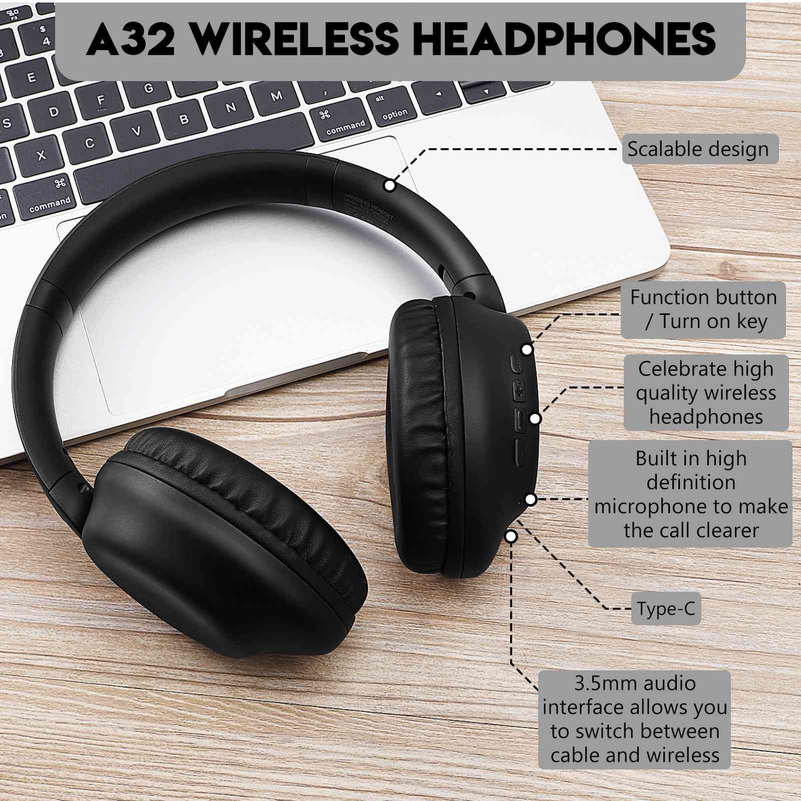 Comfort Call Audio, Wireless Stereo Support with Pro Deep High UrbanX Axon with Mic Headphones Superior Earphones The 30 UX35 5G for Voice ZTE Resolution Bluetooth Ear Bass, Over