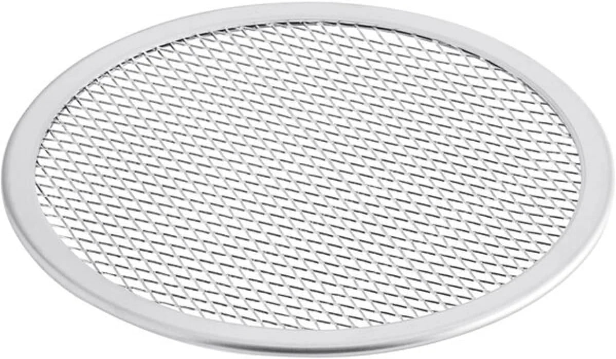 Pan 2 Bakeware Baking Round 13” Pizza Home Set Pizza Kitchen of Rim- Baking Tray Restaurants Aluminum TrueCraftware- Pizza Screen Pizzeria Seamless for Round & Screen Tray
