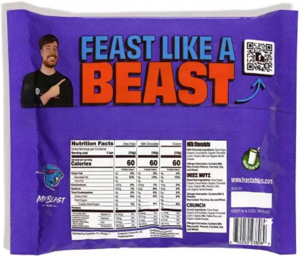 Beast Chocolate Mr. Bars Bag Mini Of Feastables 50