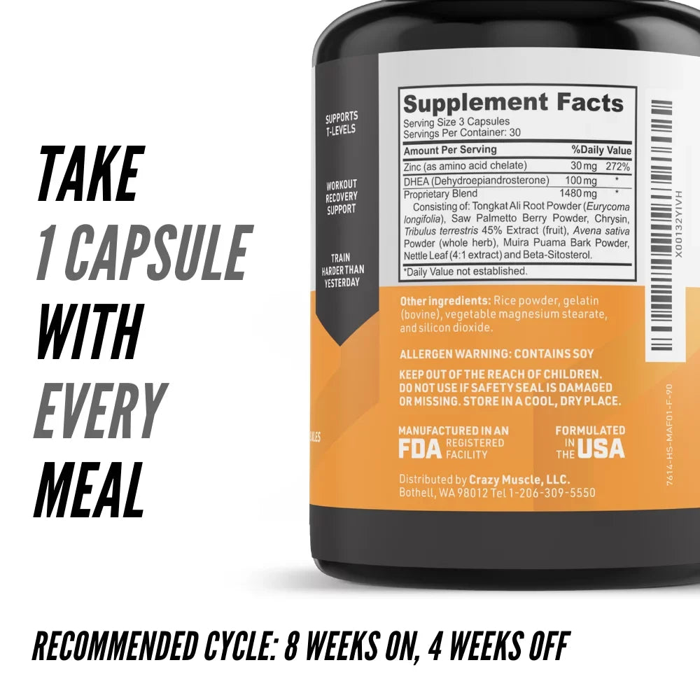 Supplement with Capsules 90 Building Keto Attack: - Muscle Muscle Crazy by Muscle DHEA