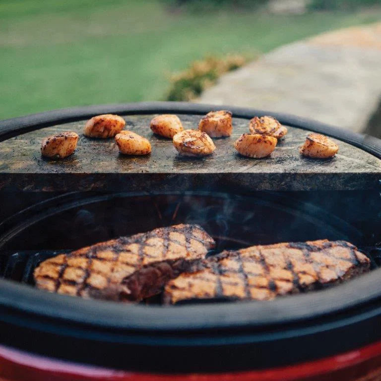 Classic Half-Moon Grill Soapstone Surface Innovative Kamado Joe Cooking 18" Slab
