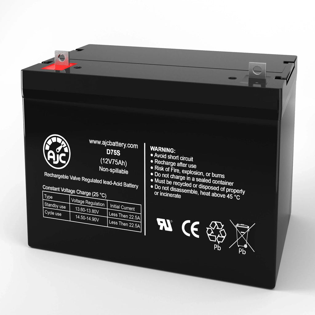 AJC Scooter Brand 12V - This Is 75Ah Mobility R-4000 Pride Replacement Quantum Mobility Battery an