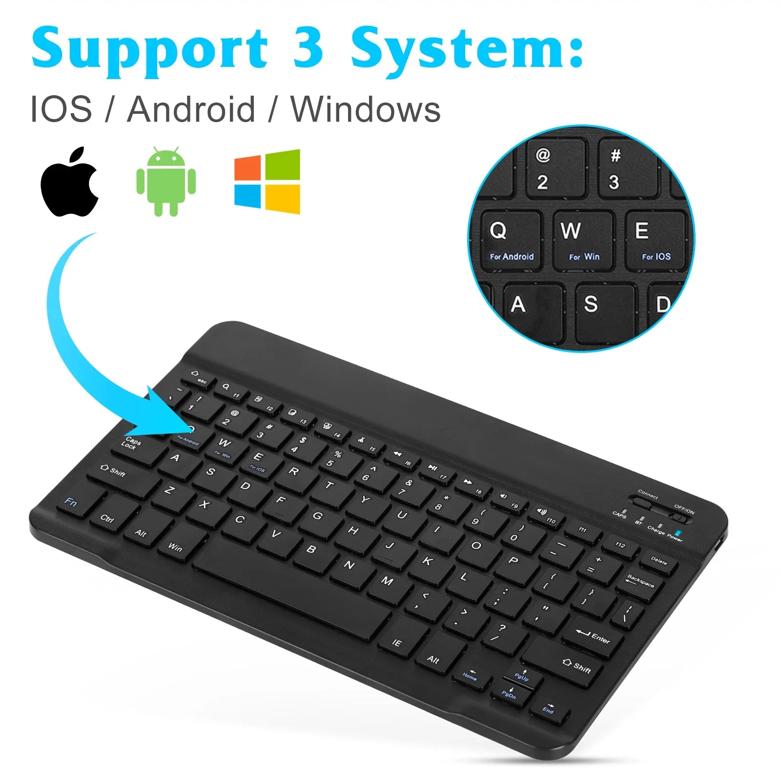 Bluetooth Rechargeable Ergonomic Black Enabled Ultra Combo Bluetooth Pro and Mouse Keyboard Keyboard All - Slim and Axon 30 5G and Mac/Tablet/iPad/PC/Laptop ZTE Onyx Full-dimension Mouse for