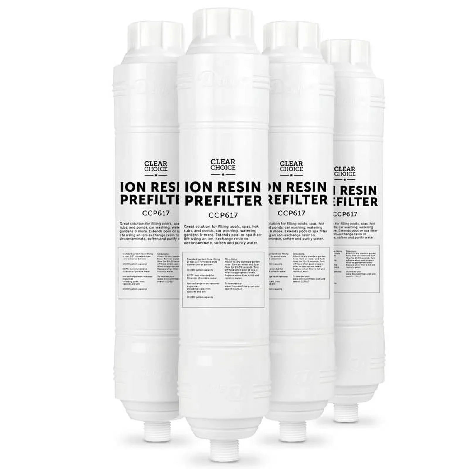 for Replaces Darlly Clear Pool Dia Spa Prefilter Spa Filter System 2-3/4" Cartridge Pure RP1000, PRER8000, Guardian Replacement Choice for Fill 12-1/4" Start [4-Pack] Resin Long x