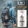 liquid Cup TOMSHOO Handle Ium cup Spork Lid Set Pot Handle 750ml Open Fire Adben With Handle 3 kit,With With Set Cup Pieces 750ml Coffee Cup Lid Lid Collapsible Pot 450ml