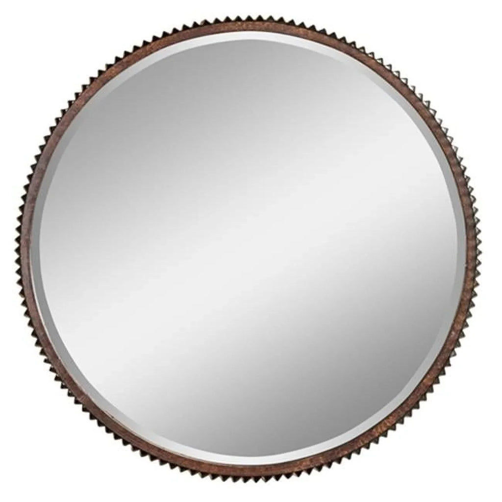 Mirror Harrison Wall Home Metal Rustic Aspire - Accents Brown