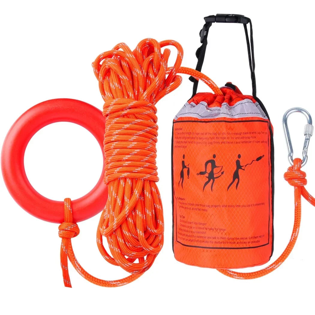 Raft Rope, Device of Kayaking Aid Equipment Rescue Safety and Throw Feet with for First Rafting, for liquid and 70 Boat Bag