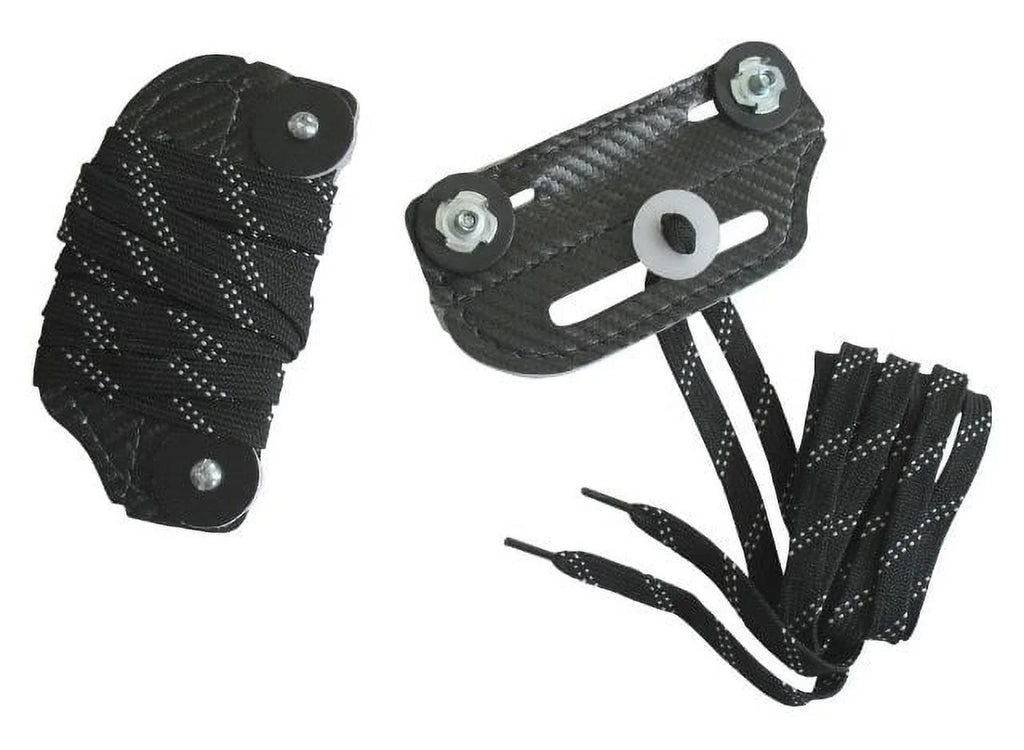 Leather, Bridge, - Goalie Slider (Black) Pair Hardware A&R Lace, Nylon Hockey Sports Toe