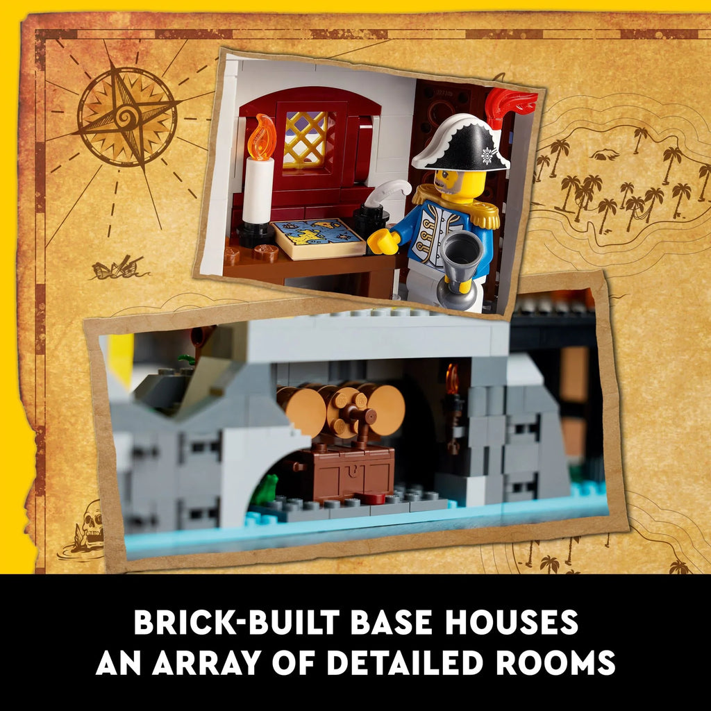 Nostalgic Fortress and Includes Building Décor, Gift Minifigures, Project, LEGO a Idea Rewarding Icons Office 10320 Ship Pirate Kit, Gift, Who 8 Love Home Adults Pirate Eldorado for