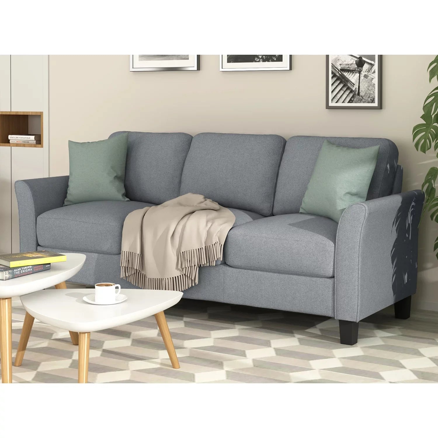 (Gray) Room Anself Living 3-seat and chair Sofa Furniture