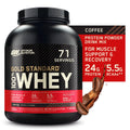 Gold Coffee, Powder, 100% Servings Protein 71 Whey Standard Optimum Nutrition, lb, 5