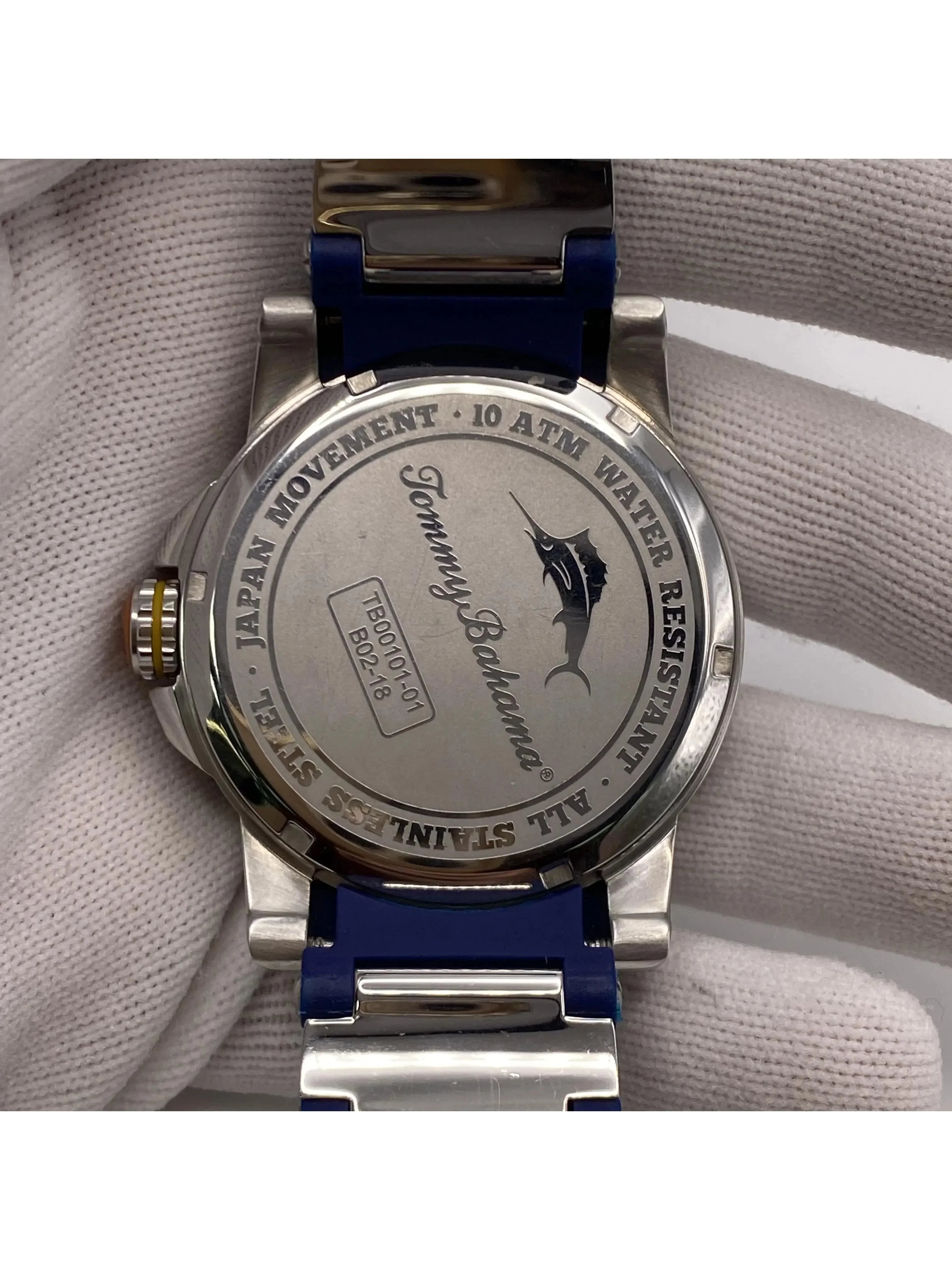 (Good) Steel Tommy Bahama Mens TB00101-01 Quartz Watch Pre-owned