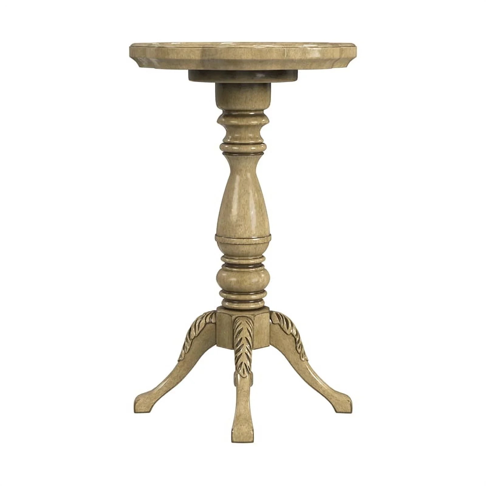 Antique Scalloped Butler Whitman Table Edge Accent Specialty Beige
