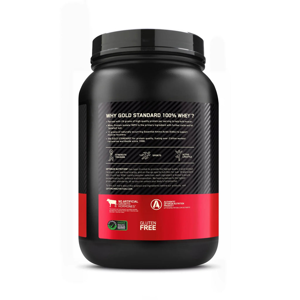 Standard Protein, g Protein Gold Nutrition, Whey Servings Strawberry Optimum Powder, Banana, lb, 100% 24 2 30