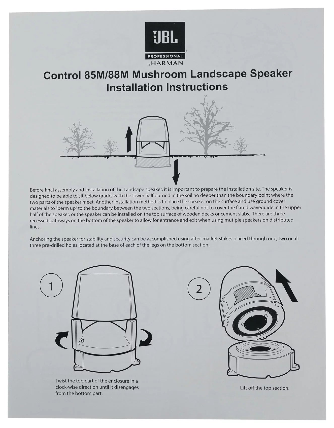 '+ 8" Landscape (5) 70v 88M CONTROL JBL Speakers Commercial exterior Amplifier